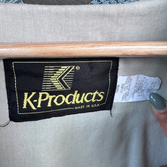 Vintage Retro Dixon K-Products Denim Bomber Varsity Jacket Canvas Distressed XL - Picture 5 of 10